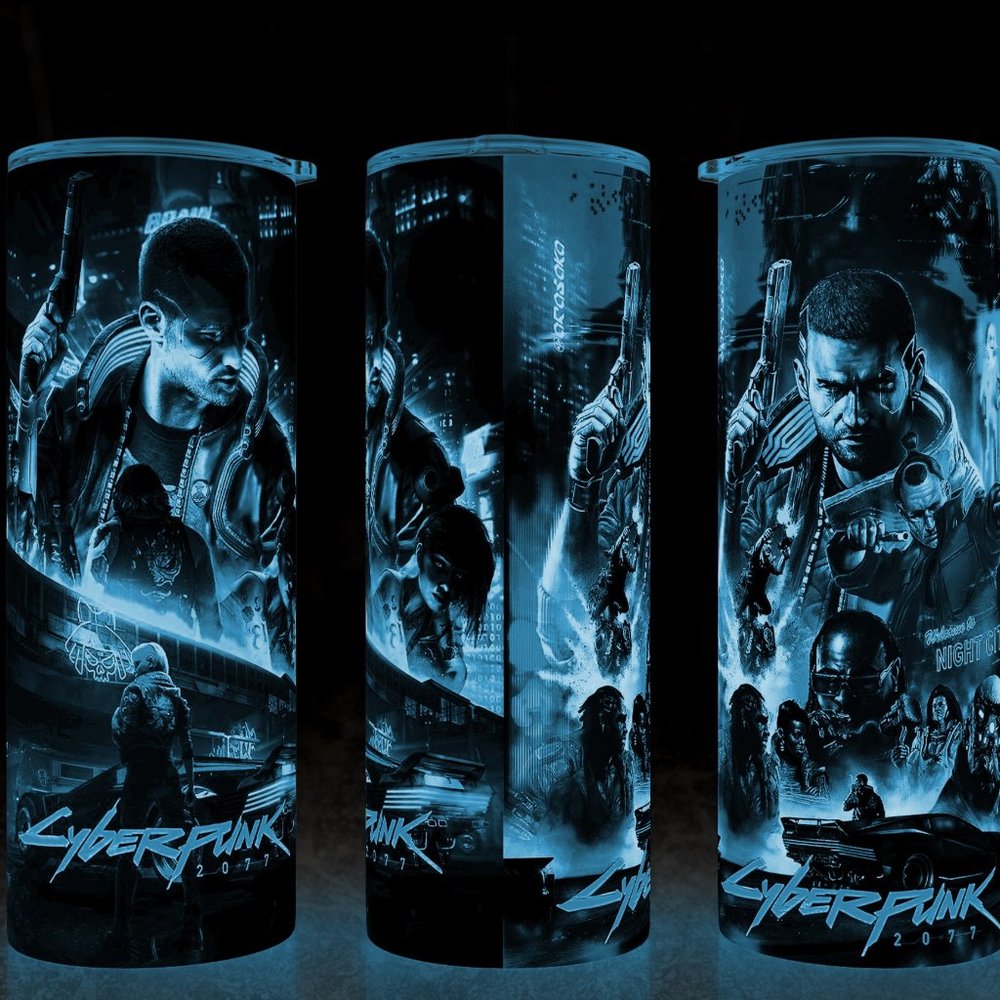 Glow in the Dark - Cyberpunk 2077 Welcome to Night City Tumbler 20oz